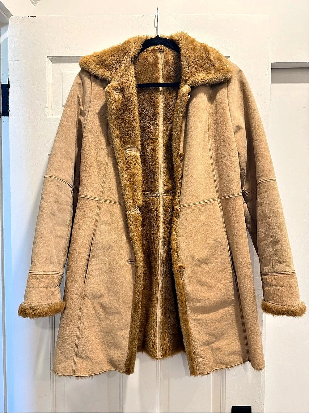 LNR Genuine Leather Faux Fur Penny Lane Coat - Small / 6